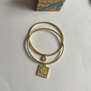 AK Ann Klein Gold Tone Bangle Bracelet